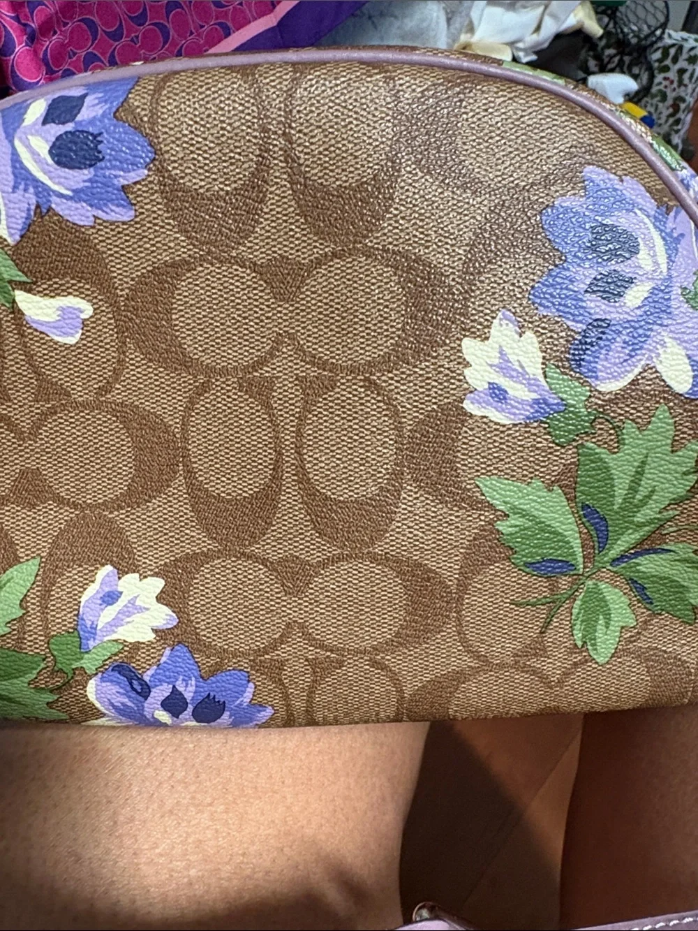 Coach Signature Canvas Lily Print Belt Bag (Style F75701)